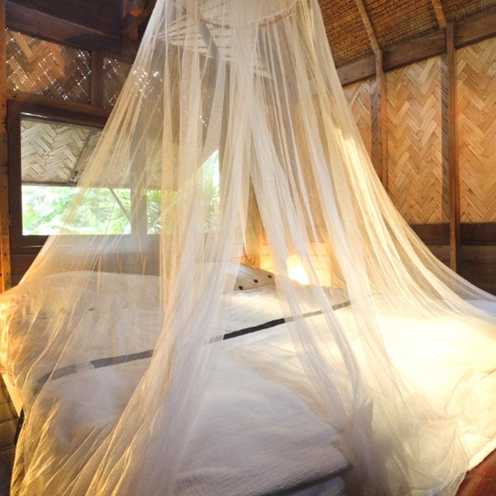 Mosquitera de cúpula, resistente, segura, para techo, cortina de cama, red Natural, protección contra insectos para cama de niños