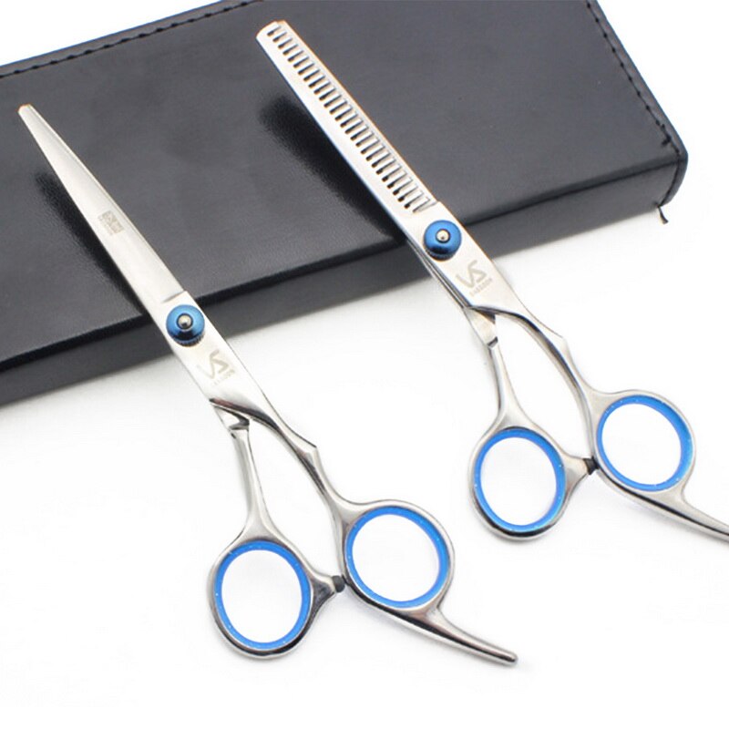 7PCs/Set Salon Hair Cutting Thinning Scissor Barber Shears Set With Case For Hair Salon/Barber/Hairdresser And Home