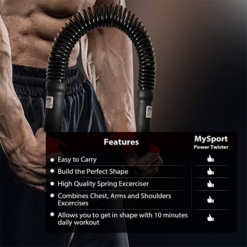 Fitness Spring Arm Strength Exercise Muscle Arm Strength Impact Device Fitness Equipment Gym Extender Forearm Strength Twist