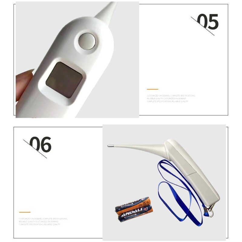 Ebene Elektronische Thermometer Haustier Digital Thermometer Schnelle Rektale Thermometer für Hunde Schwein Pferd Körper Temperatur Messung