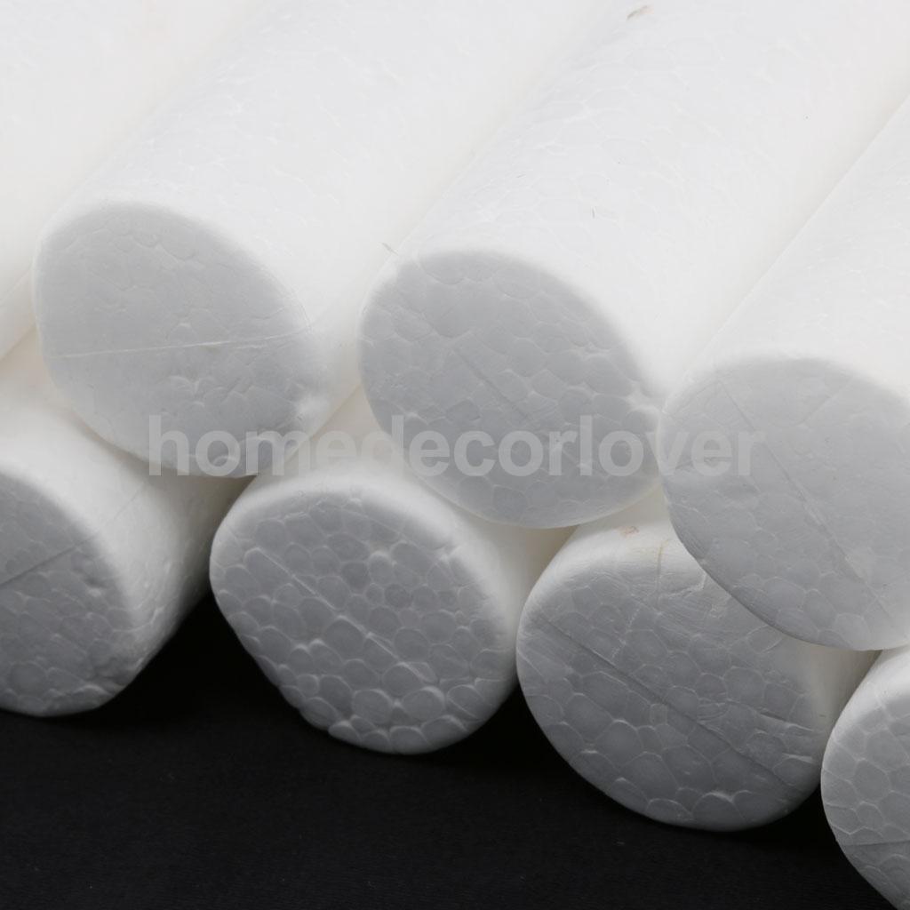 10 st vit modellering hantverk polystyrenskum cylinder pelare 12cm barn hantverk ornament