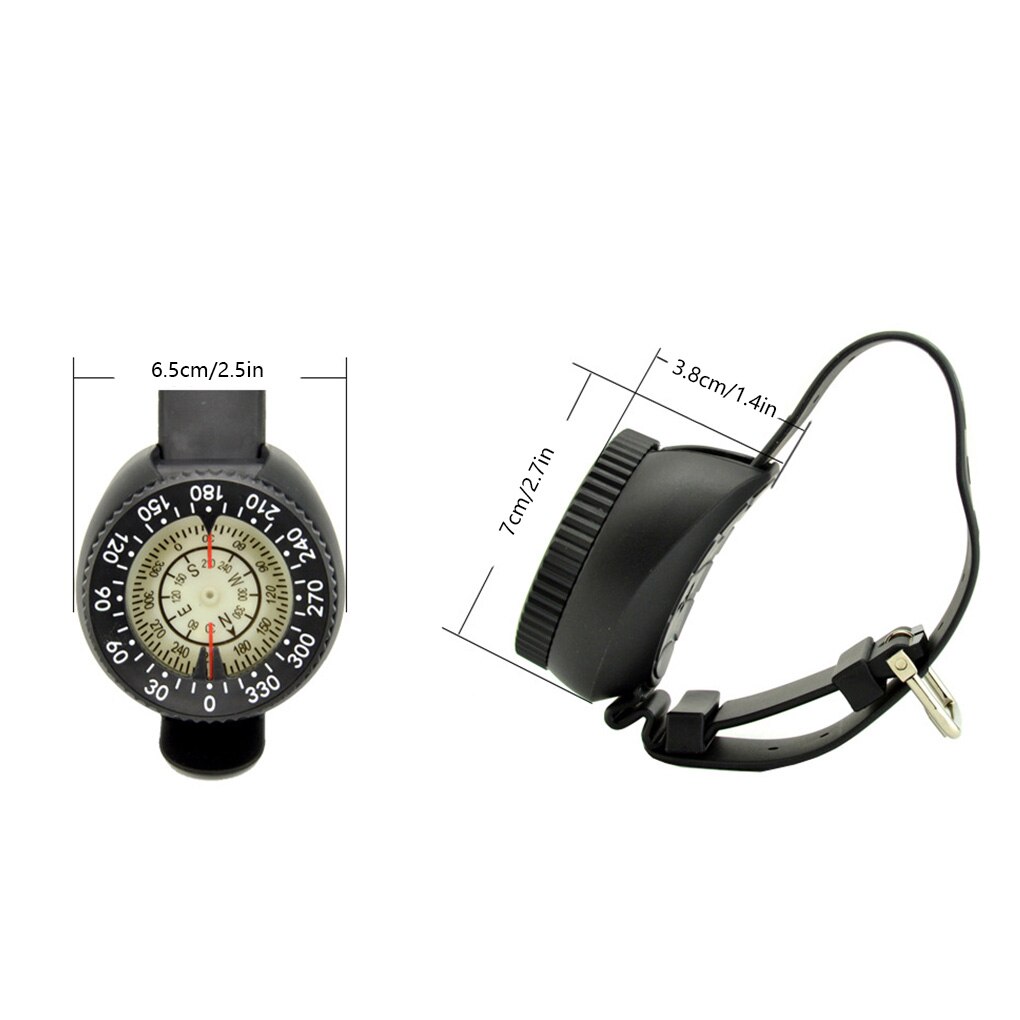 Professionele Duiken Kompas Outdoor Kompas Waterdicht Navigator Digitale Horloge Scuba Horlogeband Kompas Fluorescerende Wijzerplaat Kompas