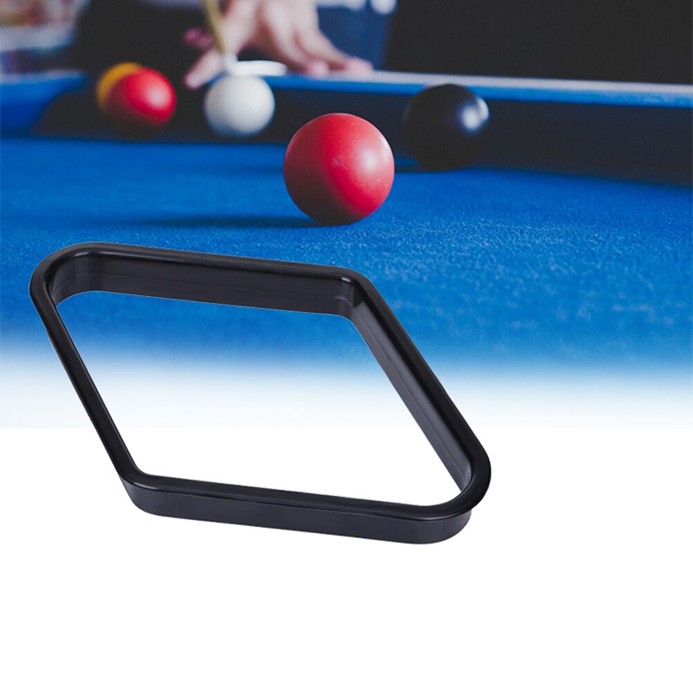 9 boules billard Triangle supports sport Durable lisse pratique résistant à l'usure plastique noir accessoire Table de billard