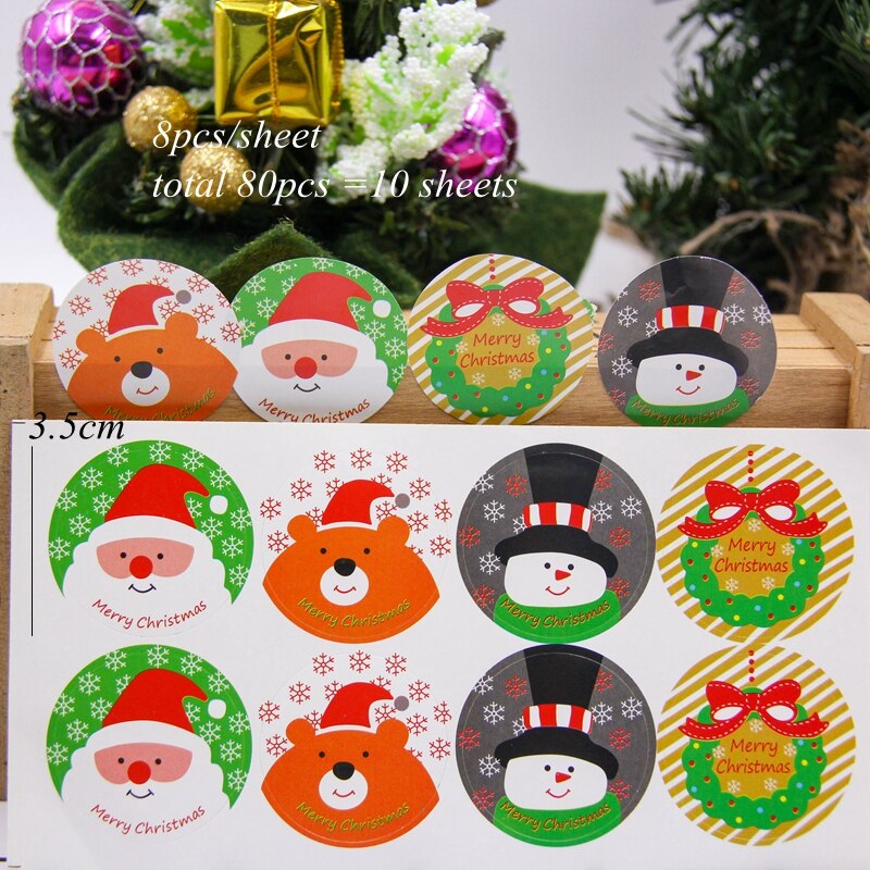 60 stuks bedanklabels stickers labels 4 stijlen feest/bruiloft bedankjes doos tas plakboek gasten inpakbenodigdheden: 80 stuks type i