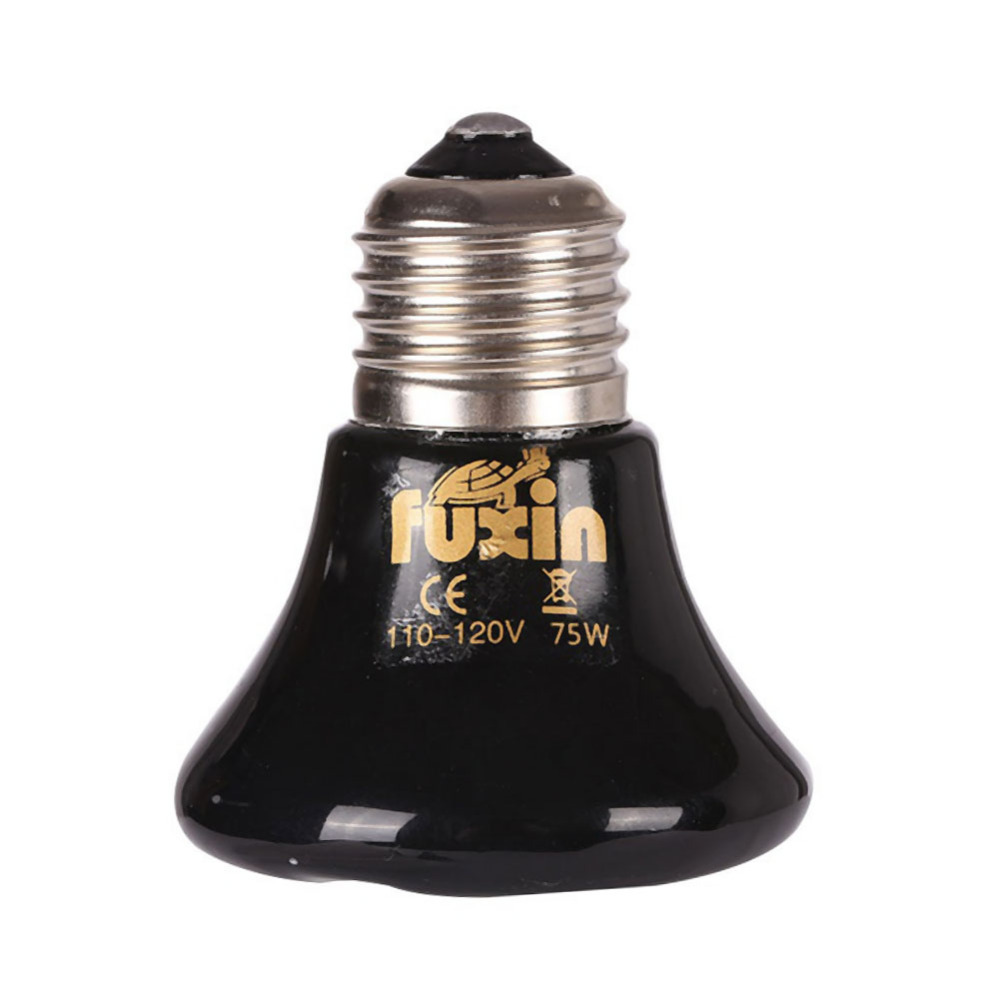 Pet Heating Lamp Black Infrared Ceramic Emitter Pet Brooder Chickens Reptile Lamp Heat Light Bulb: 110V 75W