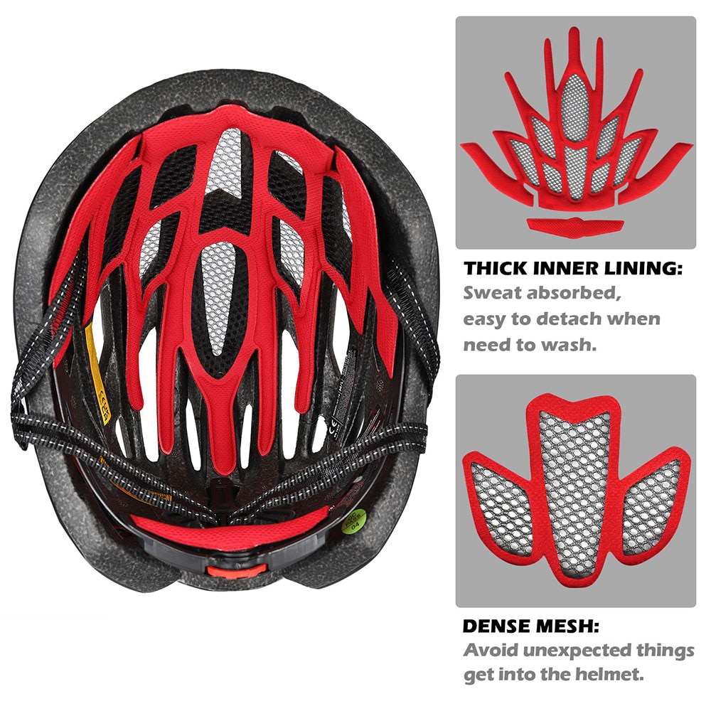 Fahrrad Helm Erwachsene Männer Frauen mit Magnetische Brille Sonnenblende Fahrrad Helm mit Hinten Led Licht Einstellbar für Rennrad radfahren