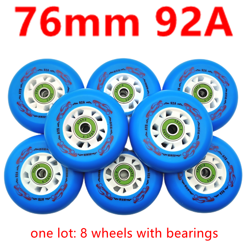 Rollrad Inline-Schlittschuh-Rad Schieberad Bremsrad 92a 72 76 80 mm Härte 92a 8 Räder/Los: gelb