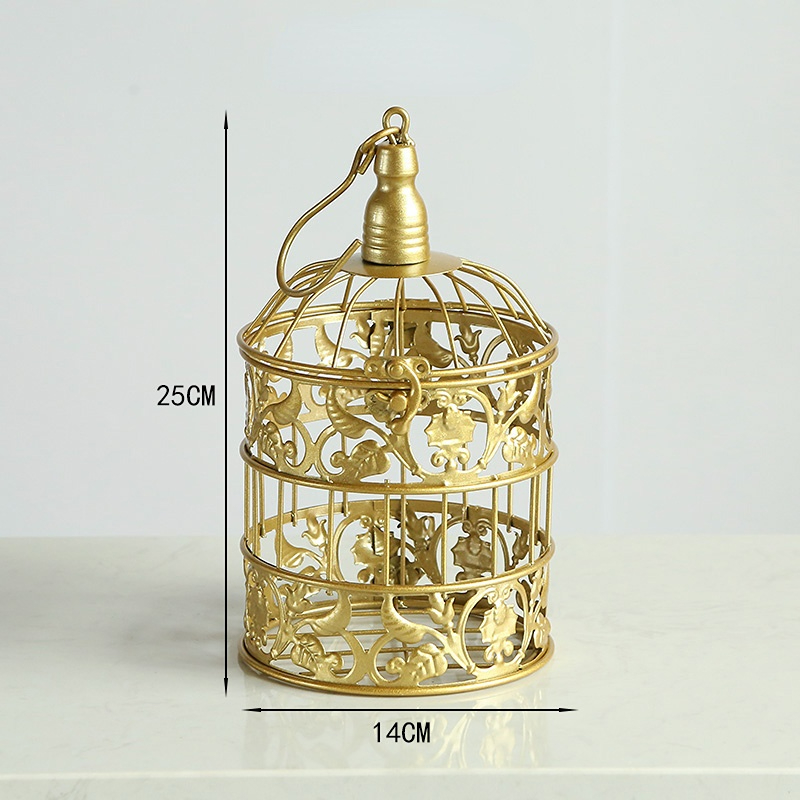 Gold VogelkäFeige Ornamente Eisen Kunst Hotel Wohnzimmer Metall VogelkäFeige europäische Hochzeit Fenster Requisiten