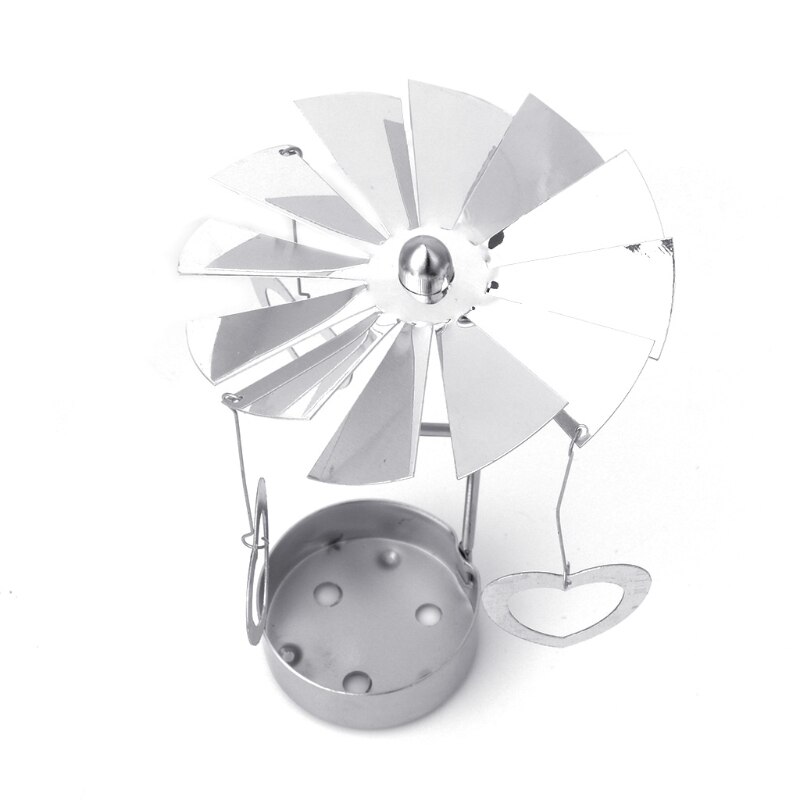 Rotary Spinning Tealight Candle Metal Tea light Holder Carousel Home Decor Christmas