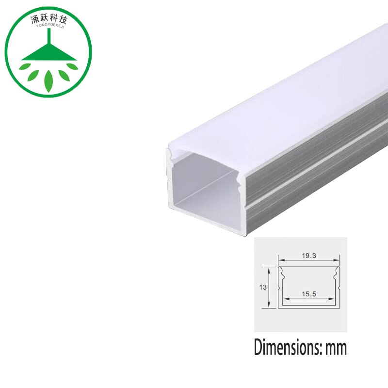 2 stk 0.5m lang led lysbånd aluminium slot hotel kontor spisestue disk kommerciel belysning lineær lys skal med pc cover