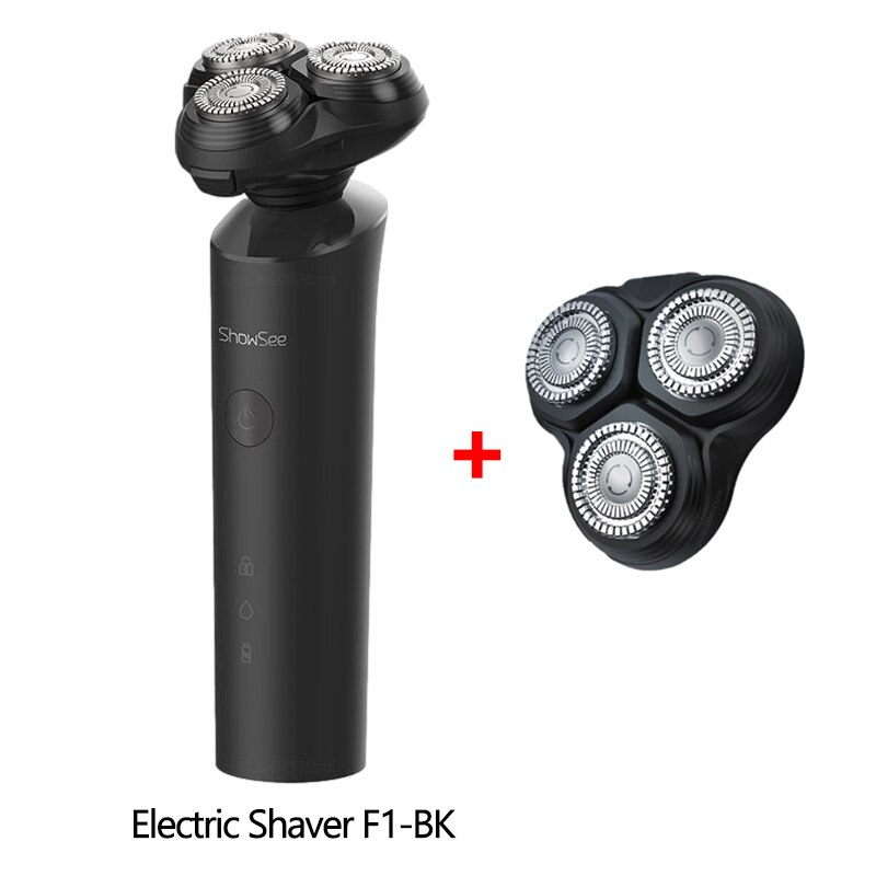 Showsee Electric Shaver Razor Beard Trimmer For Men Dry Wet Beard Trimmer Portable Rechargeable Washable Shaving Machine: XM-YP-622-With Cut