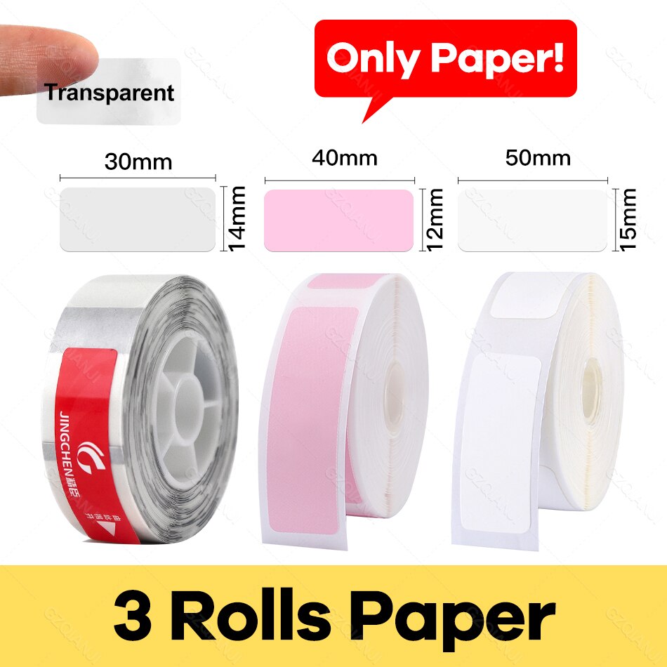 Mutlifunctional Thermal Label printer Mini Portable Barcode Bluetooth Label Printer For Moble Phone Android iOS D11 Niimbot: Only 3rolls Paper