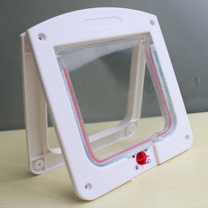 Pet porta automática dobrável seguro guarda pet kit porta gato gatos pequenos cães passar através de montagem na parede do cão suprimentos de segurança