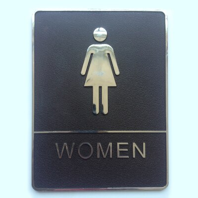 1PC Bathroom Acrylic Mark Label Removable Back Self-Adhesive Toilet WC Sign Wall Sticker DIY Decor: Women