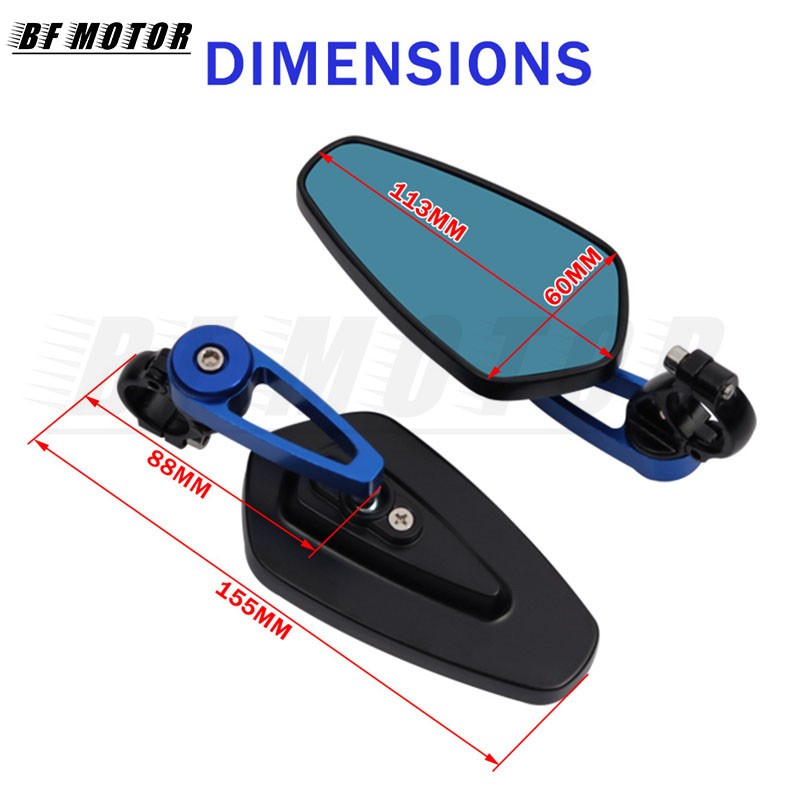 Acessórios para motocicletas, espelho retrovisor para guidão, para z250 z300 z400 z650 z750 z800 z900 z1000 zx6r 10r z650rs 1000 r/sx