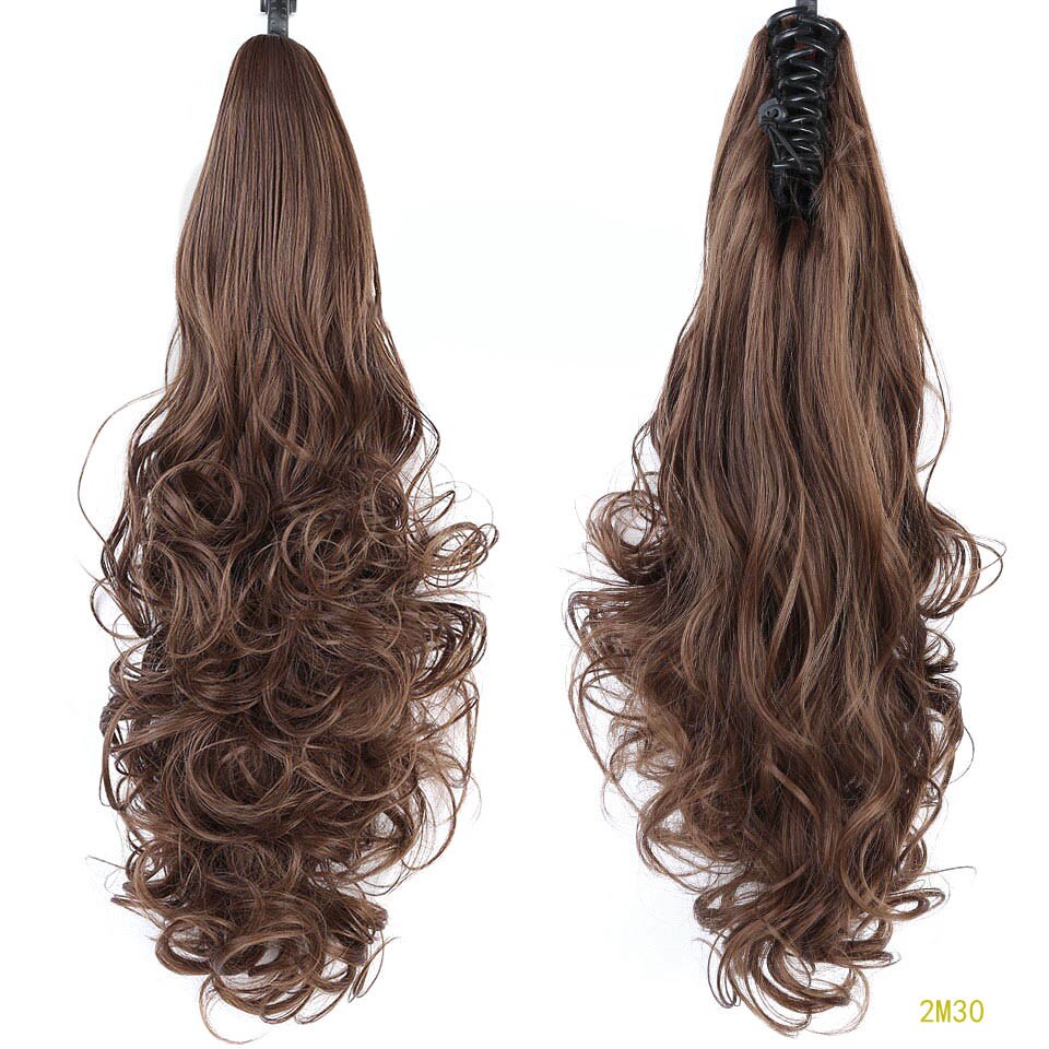 LVHAN-Pinza de pelo rizado largo de fibra de alta temperatura, horquilla sintética, coleta resistente al calor, Multicolor opcional: 2M30