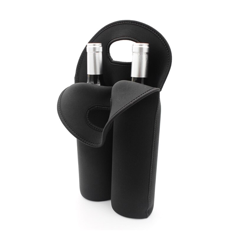 Double-Bottle Insulated Neoprene Wine Champagne Bottle Tote Carrier Beer Water Cans Bottle Drinks Carrying Bag