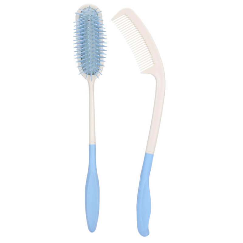2pcs Dressing Aids Extra Long Hair Brush Elderly Long Handled Comb Air Cushion Hairbrush for Disabled Putting On And Taking: Default Title