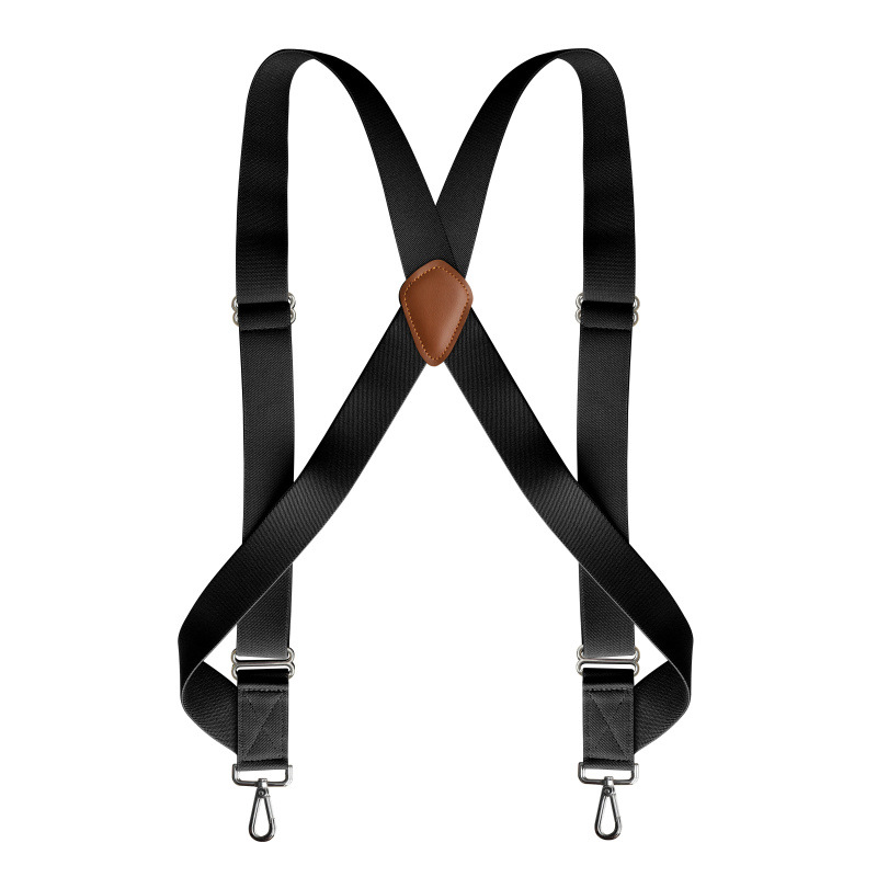 Mannen Zware Trucker Bretels 3.5Cm Breed X-Back Met 2 Side Clip Swivel Haken Verstelbare Elastische big Tall Broek Bretels
