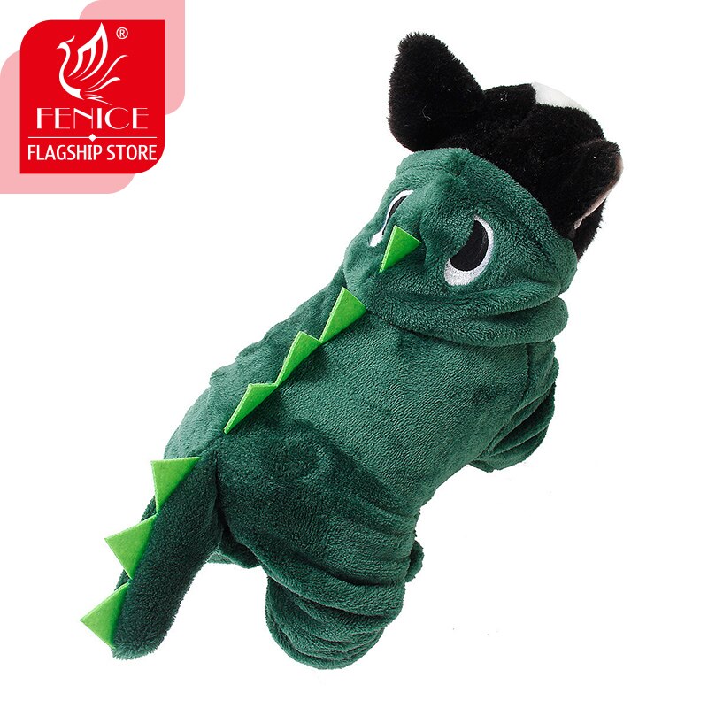 Fenice Puppy Hond Huisdier Halloween Kerst Dinosaurus Kostuum Waterdichte Jas Groene Jas Outfits Jumper Kleding Kleding