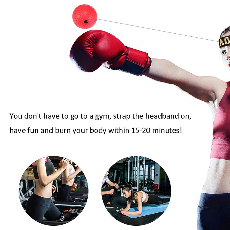 1 stk hovedmonteret boksning refleks hastighed punch bold for at forbedre reaktionskraft hånd-øje træningssæt muay thai boksning punching bold