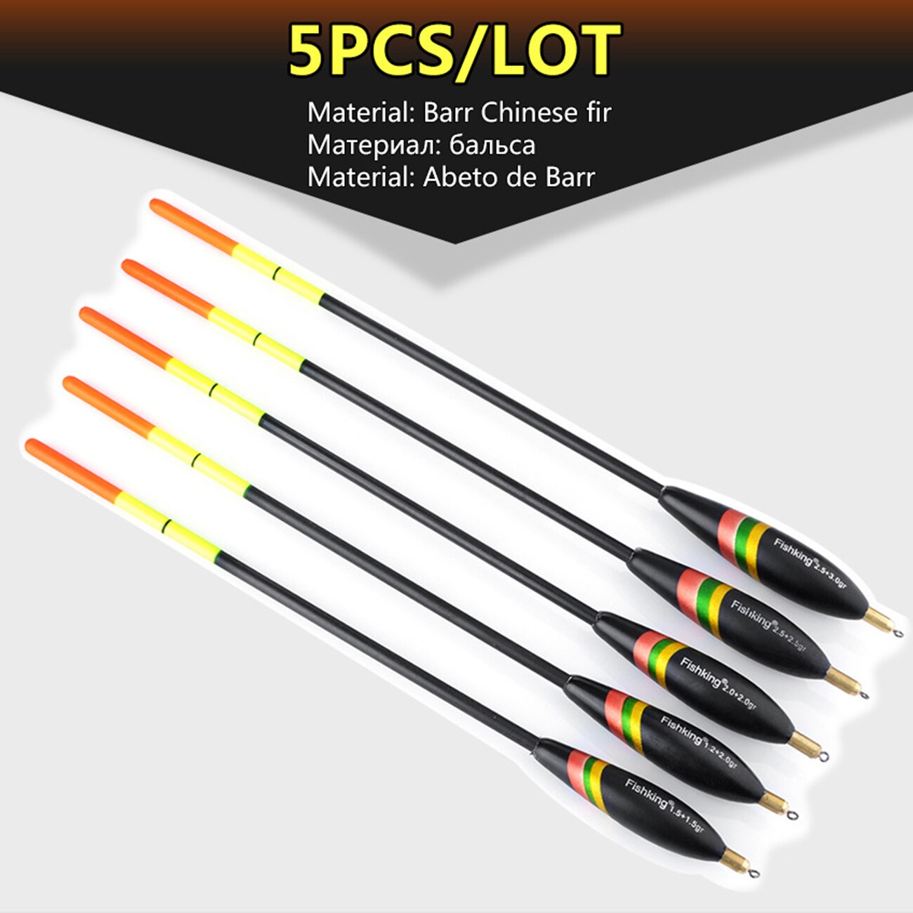 5Pcs Fishing Bobbers Balsa Float Cork Vertical Buoy Fishing Float for Carp Fishing Tackle Accessories