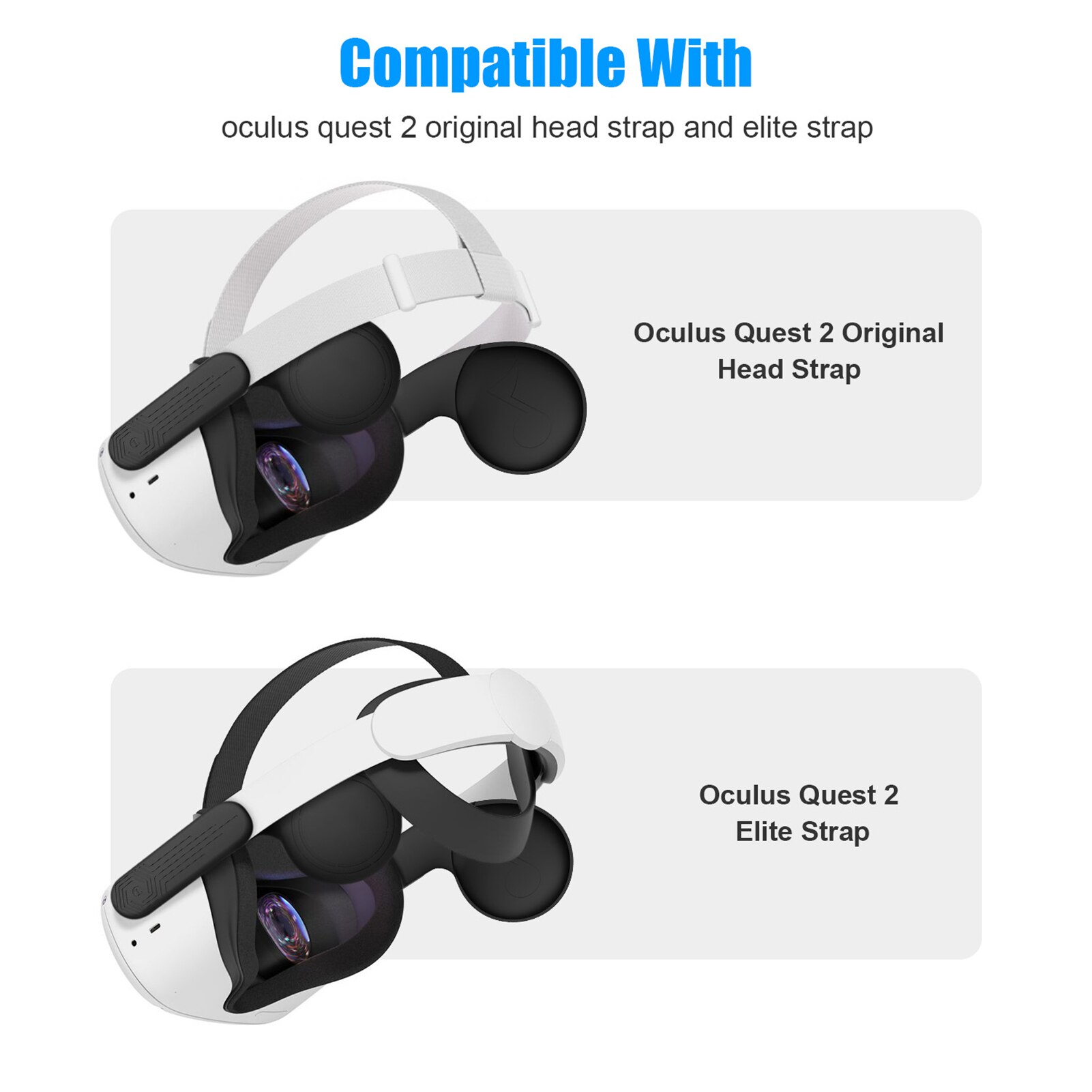 For Oculus Quest 2 VR Headsets Noise Reduction Earmuffs, Enhanced Headset Sound Muffs For Oculus Quest 2 Strap Accessories