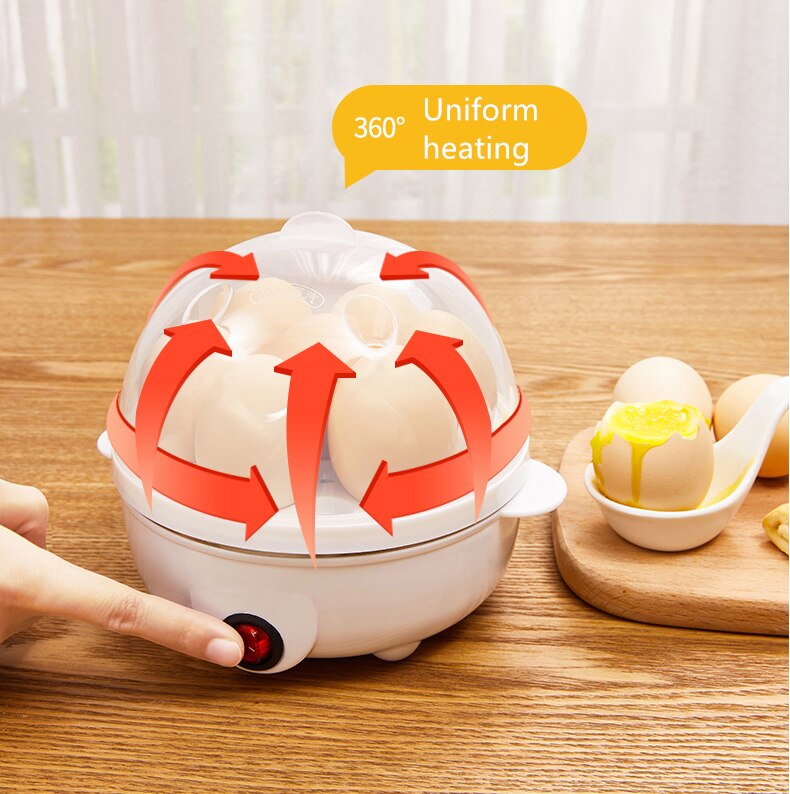220V Electric Mini Portable Egg Boiler Machine 5 Holes Multifunctional Steamed Egg Custard Egg Boil Breakfas Machine