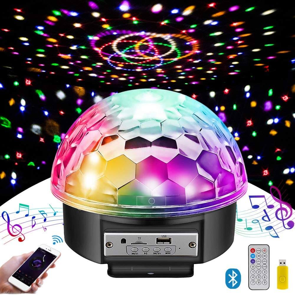 Draadloze Disco Ball Party Verlichting Bluetooth Speaker 9 Kleuren Tf Card MP3 Speler Sound Activated Led Dj Lamp Wedding Party bar Ktv: Default Title