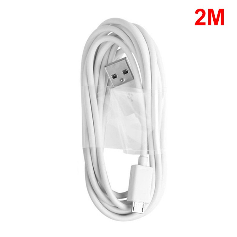 Micro USB Data Cable Charging For Android Phones Long Parachute Cord 1m /1.5m/ 2m Micro USB Port For Microphone Data Cables: white 2m