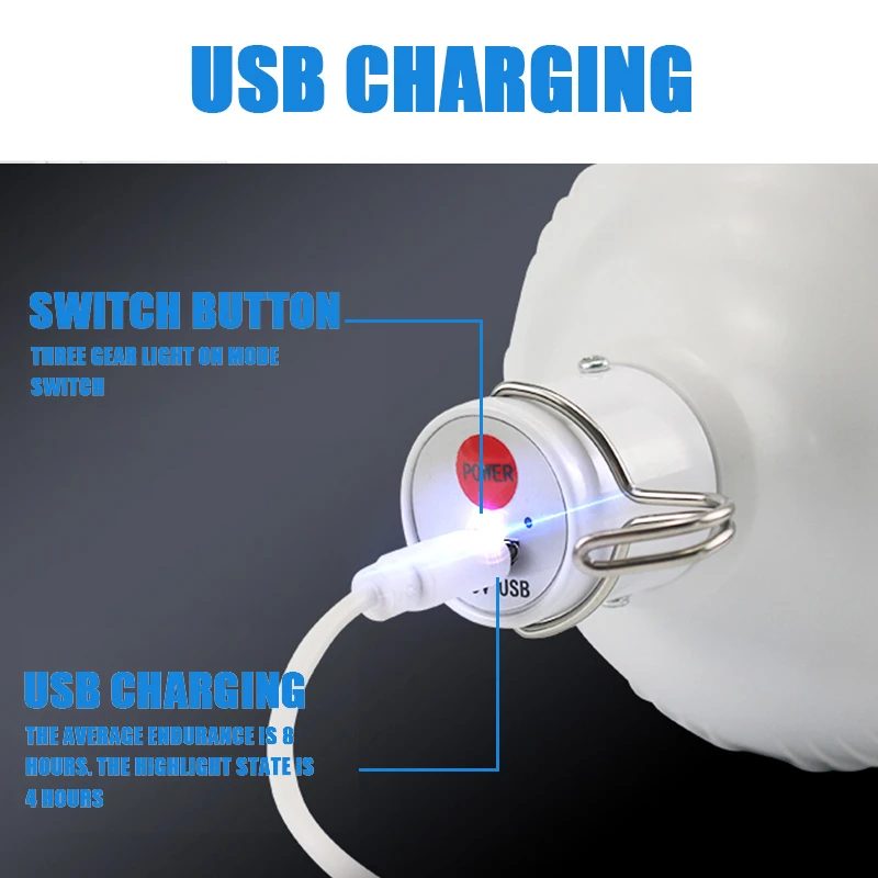 Outdoor Draagbare LED Verlichting USB Oplaadbare Camping LED Licht 20W 40W 80W 100W Waterdichte Lamp noodlantaarns LED Lamp