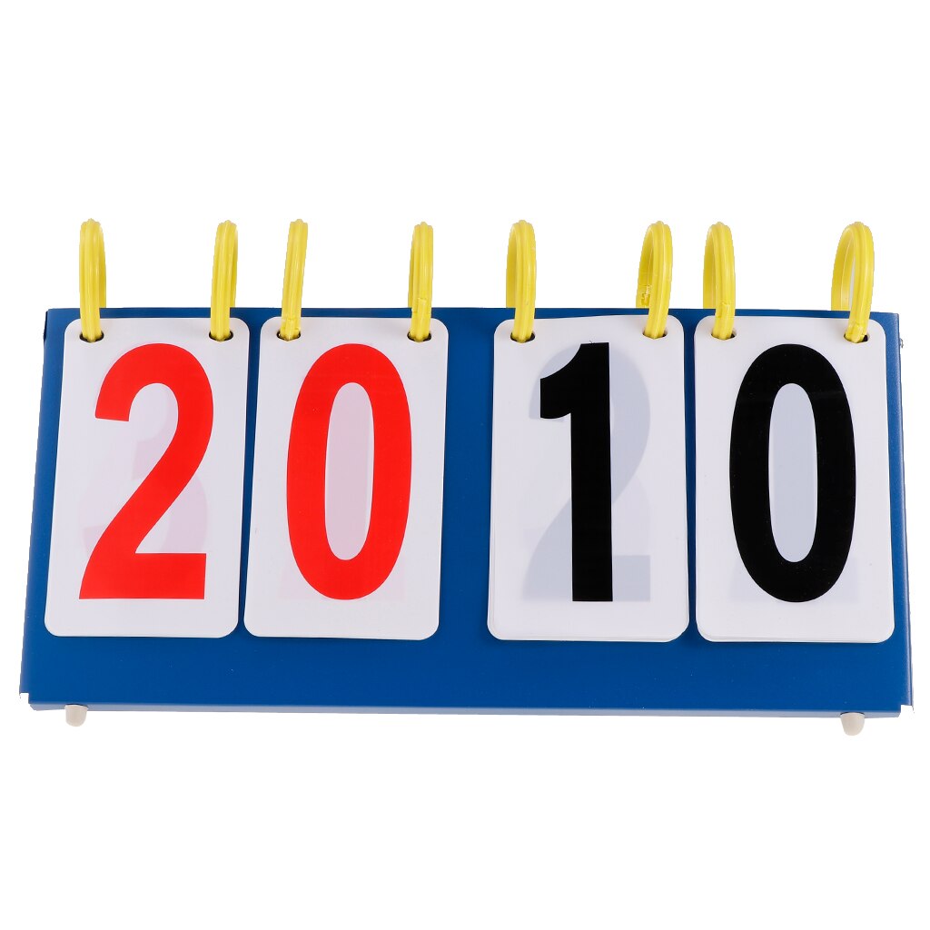 Lichtgewicht Sport Tafel Top Scorebord Flip 99/999 Score Board Met Rood Zwart Plastic Aantal Kaarten: 4 Digit