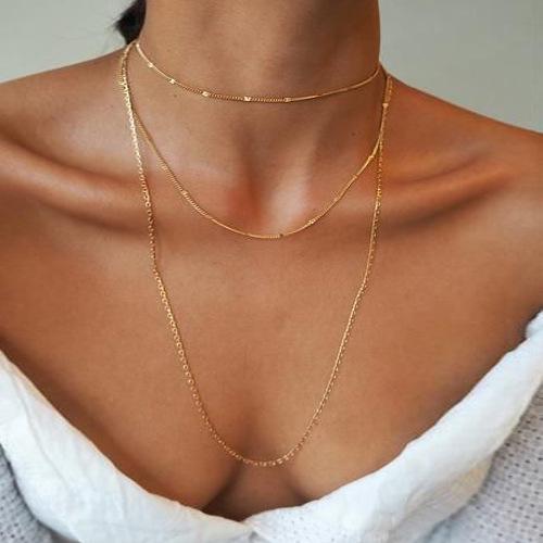 Jewelry Necklace Retro Bohemio Multi-layer Three-layer Necklace Women Gothic Statement Necklace Choker: Default Title