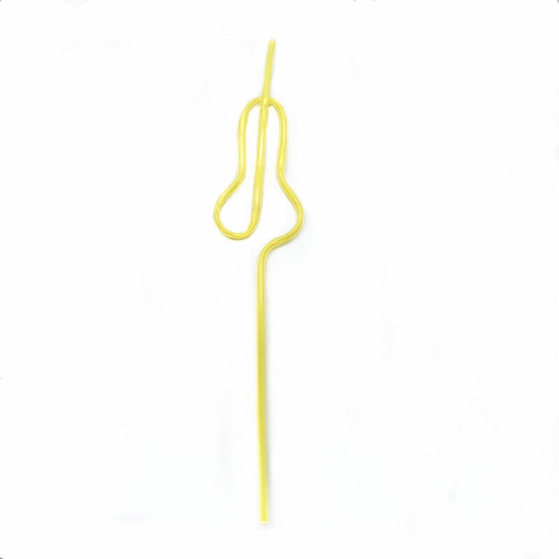 Bridal Shower Bachelorette hen Party Bride to be Wedding engagement bridesmaid table centerpiece decoration favor straw: yellow