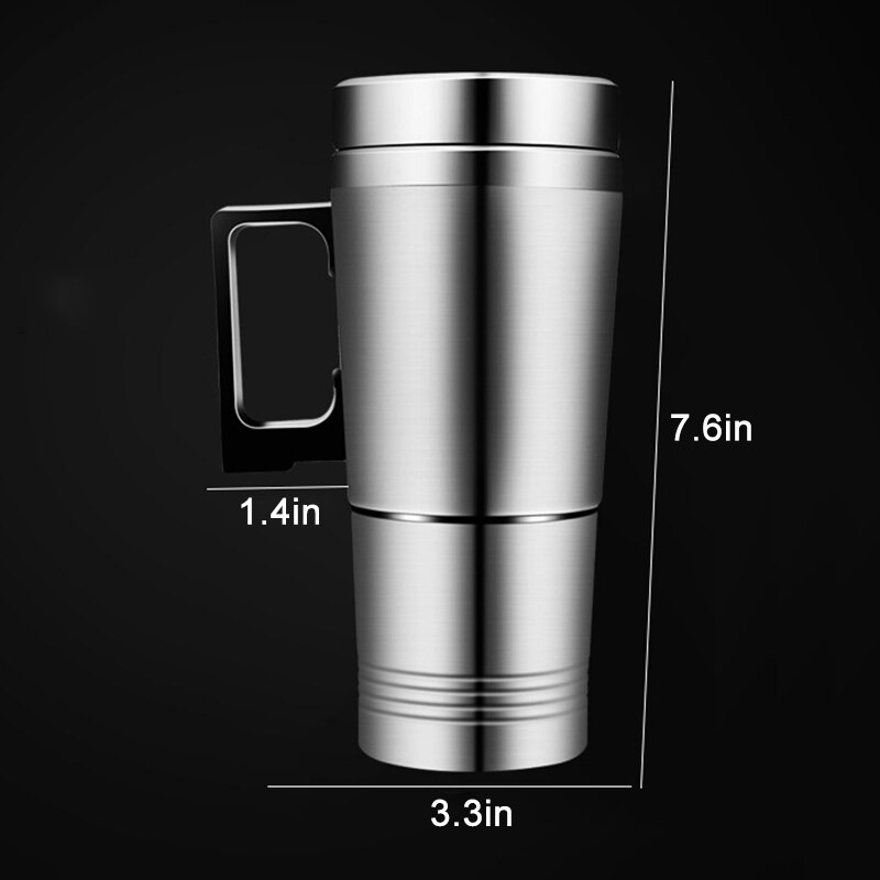 Portable voiture Kattle 12V inox voiture chauffage tasse chauffée Thermos électrique chauffé bouilloire voiture chauffe-eau voyage tasse