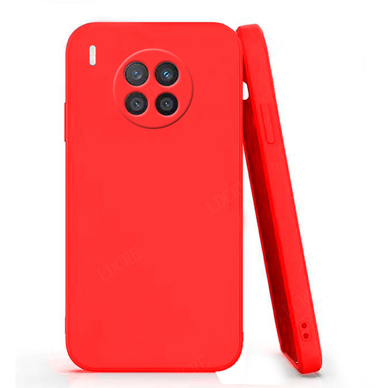 Para funda Huawei Nova 8i funda para Nova 8i Capas teléfono armadura a prueba de golpes silicona TPU funda suave para Huawei Nova 8 8i Fundas: Madera / Rojo