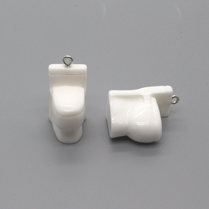 Abalorios de resina en miniatura para manualidades, Mini casa de muñecas, colgante para pendientes, llavero, joyería artesanal, 6 piezas