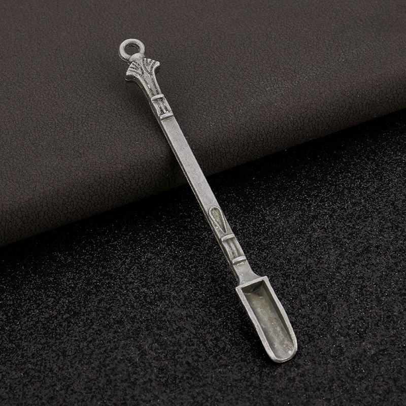 Mini cuchara de Metal, pala para té en polvo, postre, sal, cucharadita, herramientas, utensilio de cocina, agitar té o café para platos de miel, 10 Uds.: Gris oscuro