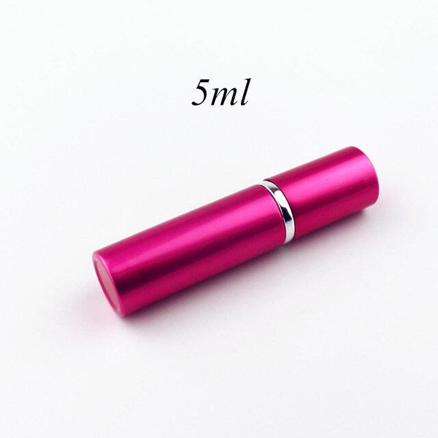 5ml 10ml parfum glazen fles reis aluminium spray verstuiver lege metalen parfum verstuiver draagbare: Roos -5ml
