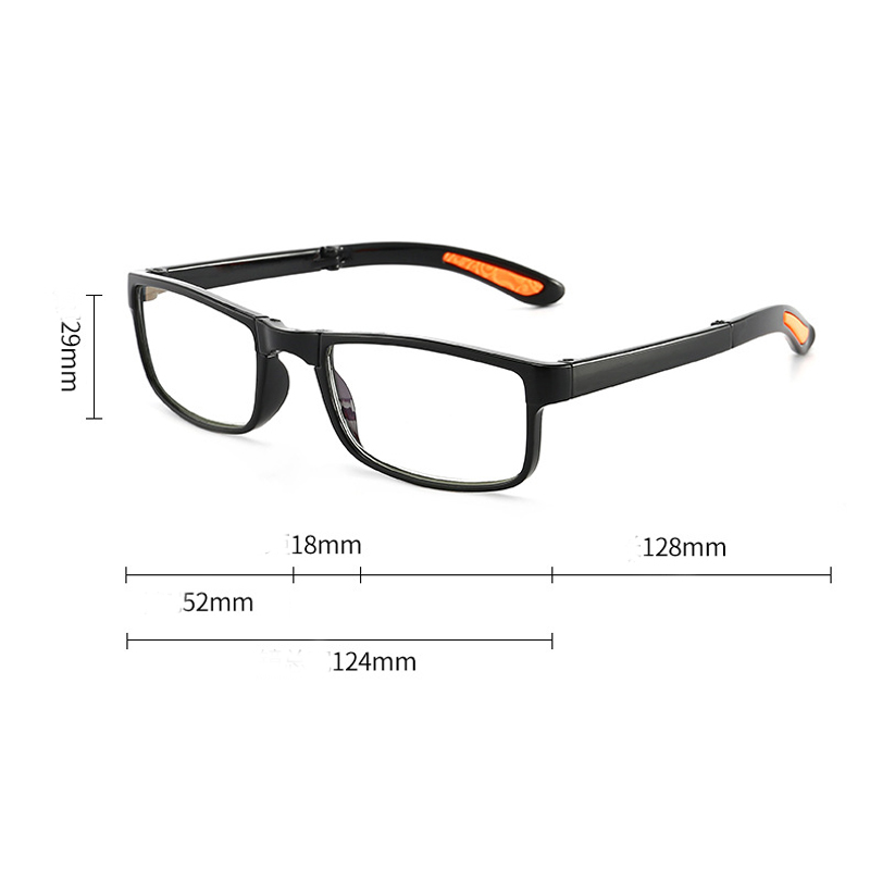 Occhiali da lettura pieghevoli anti blu luce accorto Ingrandisci presbiopia occhiali con custodia diottrie 1.0 1.5 2.0 2.5 3.0 3.5 4.0