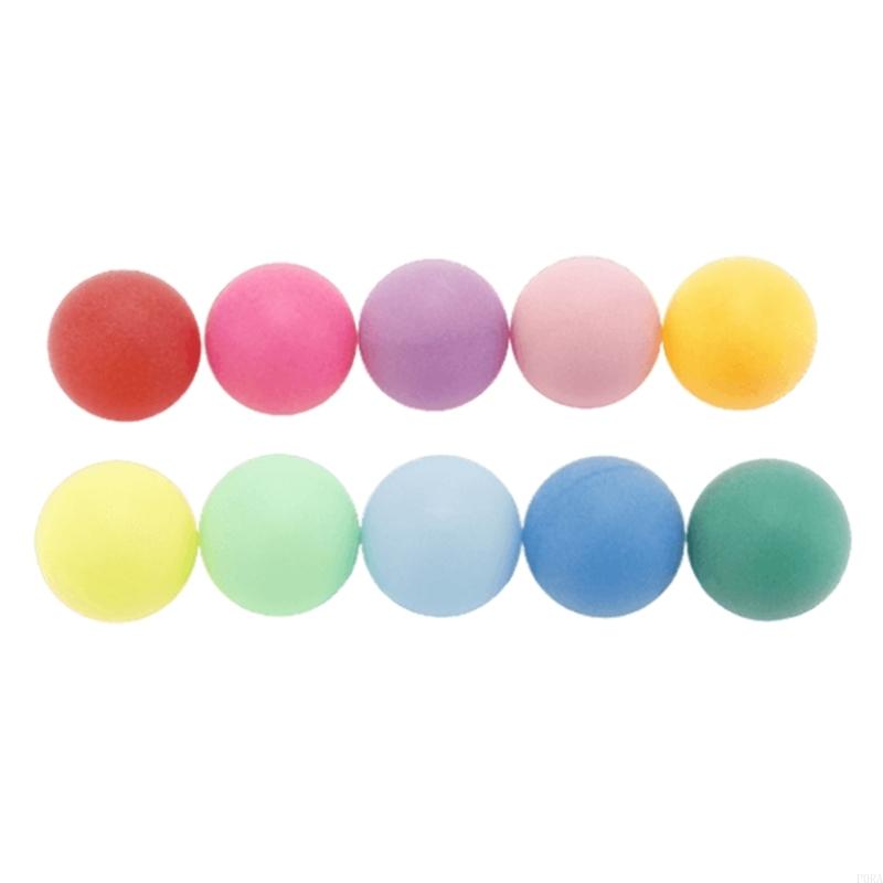 P0RA 50pcs Farbige Pingpong -Ball -Unterhaltungstisch Tennisball Waschbarer Spielball