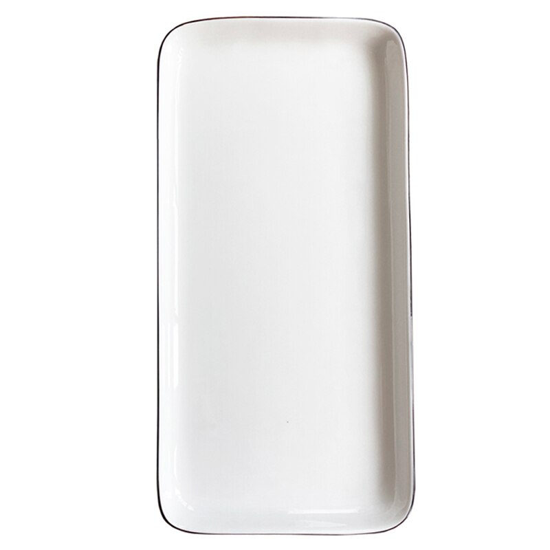 Ceramic watercolor palette rectangular multi-grid white porcelain palette art supplies paint palette with lid