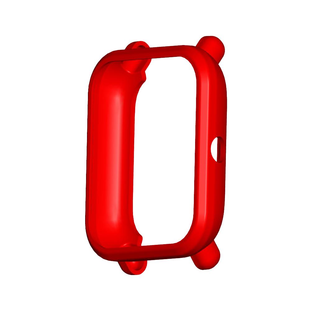Weiche TPU Fall Abdeckung Schützen Shell Für Huami Amazfit Bip S Smart Uhr Abdeckung Schutz Fall Zubehör Silikon Protector: Red