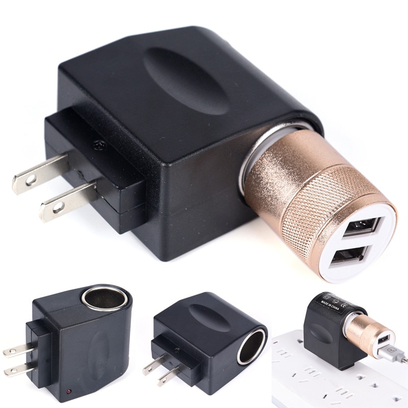 Adaptateur prise allume-cigare 110V - 240V AC | Prise électrique à 12V cc, adaptateur de prise de convertisseur pour voiture,