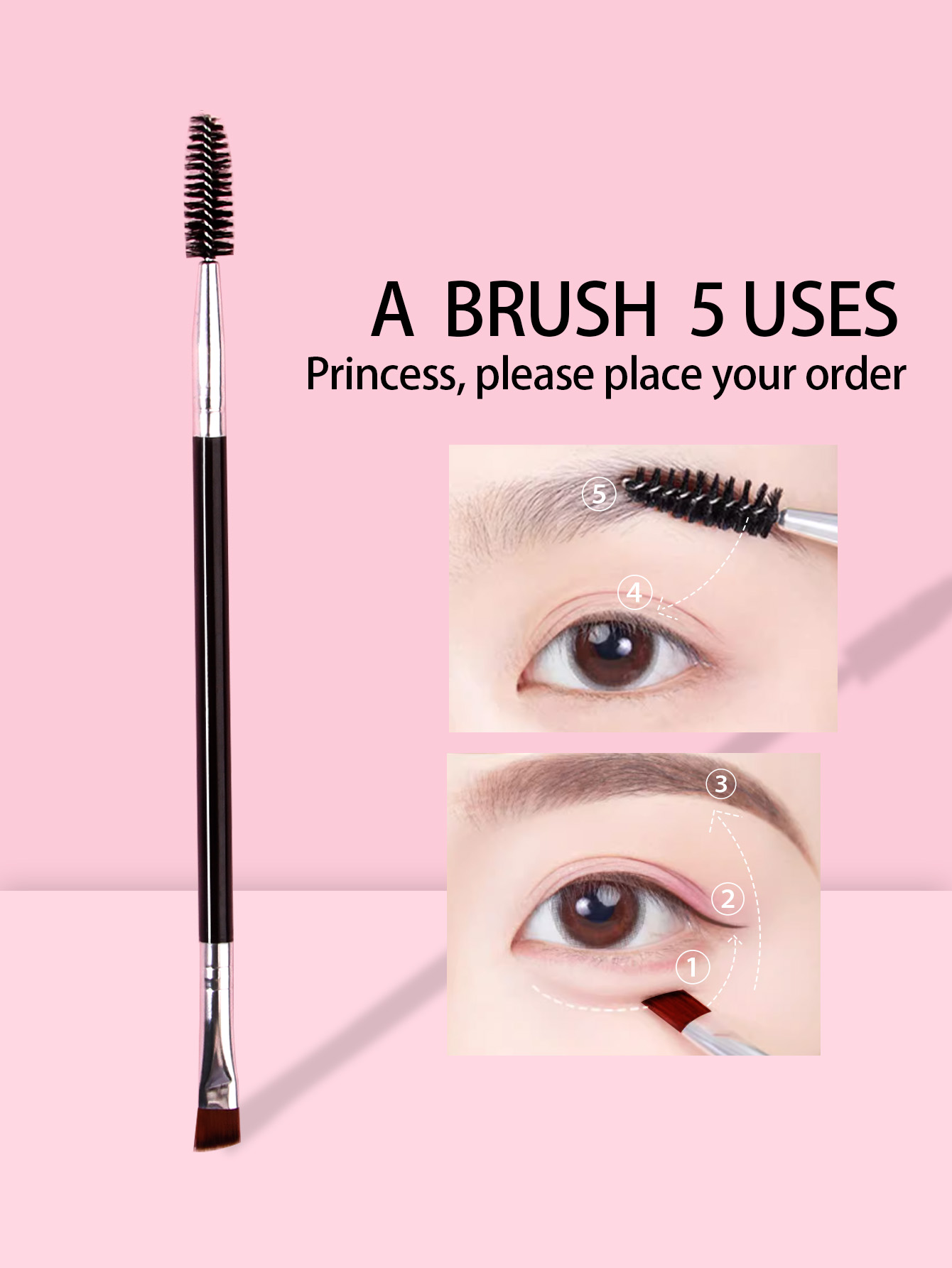 Eyebrow Brush Angled Eyebrow Comb Beauty Makeup Brushes for Lash Eye Brow Brush blending Make-up Tools: Default Title