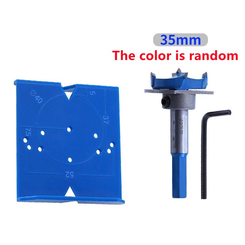 Hinge Hole Jig 35mm 40mm ABS Hinge Boring Drill Guide Template Jig Furniture Door Cabinets Hinges Hole Locator for Woodworking: D