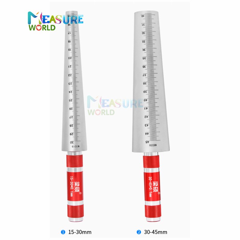 1pcs 1-6.5mm 3-15mm 15-30mm 30-45mm Conical Feeler Gauge Taper Cone Cylinder Gauge Hole Size Diameter Taper measure Gauge