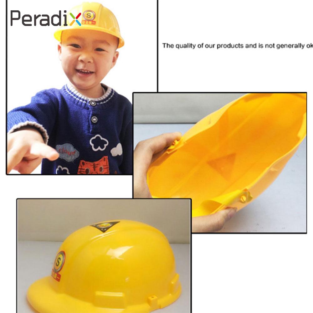 Kids Yellow Simulation Safety Helmet Pretend Role Play Hat Toy Construction Funny Gadgets Kids Children Safe