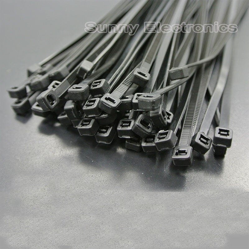 50 stks zwart 4x250mm (10 inch) 10 &quot;Netwerk Nylon Plastic Cable Zip Tie Cord Strap