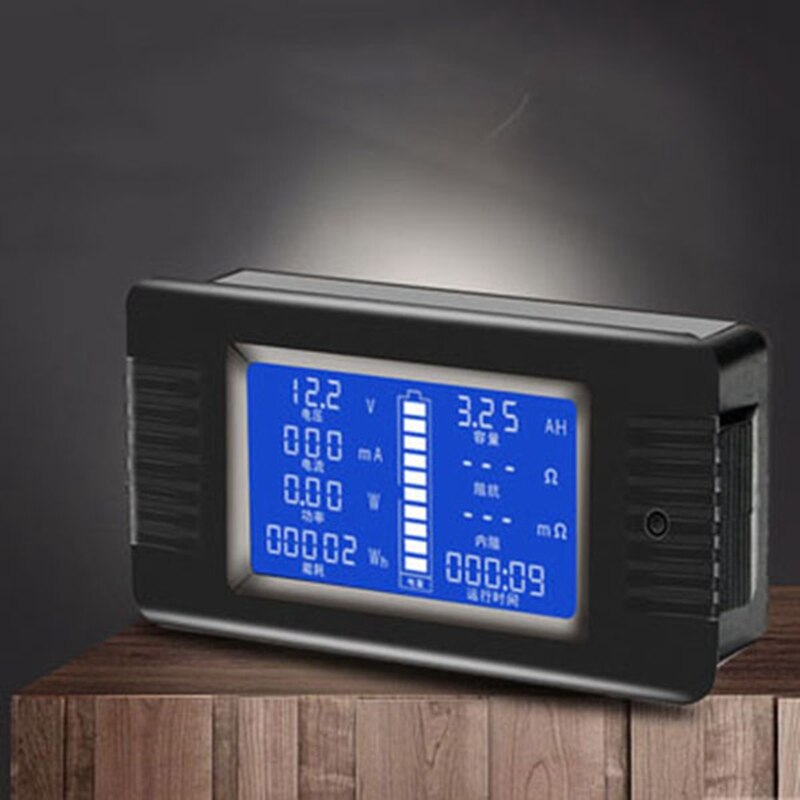 2X Dc Multifunctionele Batterij Monitor Meter Lcd Display Power Meter (Wijd Toegepast Op 12V/24V/48V Rv/Auto Batterij)